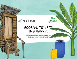 Ecosan toilets in a barrel